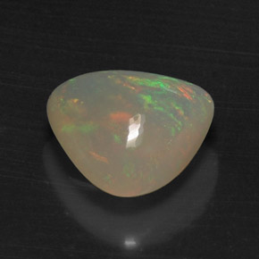 Ópalo multicolor natural de 6,17 ct, transparente, transparente / translúcido