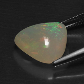 Ópalo multicolor natural de 6,17 ct, transparente, transparente / translúcido