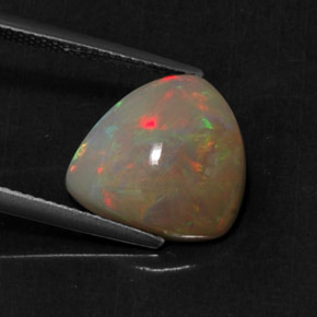 Ópalo multicolor natural de 4,22 ct, trillón, opaco