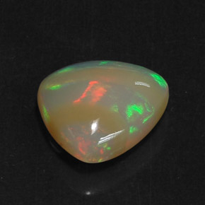 Ópalo multicolor natural de 5,22 ct, transparente, transparente / translúcido