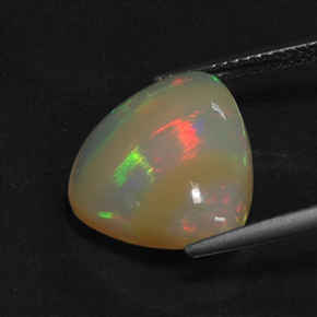 Ópalo multicolor natural de 5,22 ct, transparente, transparente / translúcido