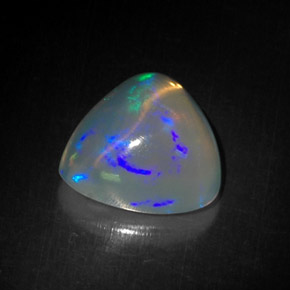 Ópalo multicolor natural de 4,71 ct, trillón, transparente