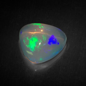 Ópalo multicolor natural de 4,71 ct, trillón, transparente