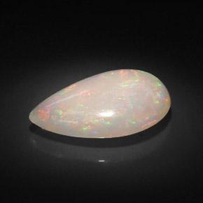 Ópalo multicolor natural de 7,38 ct, en forma de pera, opaco