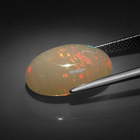 Ópalo multicolor natural de 7,16 ct, transparente, transparente / translúcido
