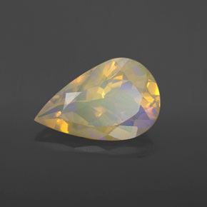 Ópalo multicolor natural de 2,62 ct, en forma de pera, transparente