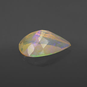 Ópalo multicolor natural de 2,62 ct, en forma de pera, transparente