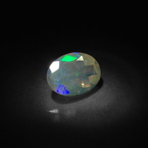 Ópalo multicolor natural de 0,83 ct, transparente, transparente / translúcido