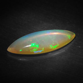 Ópalo multicolor natural de 1,19 ct, transparente, transparente / translúcido