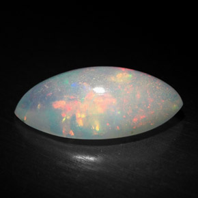 Ópalo multicolor natural de 1,70 ct, transparente, transparente / translúcido