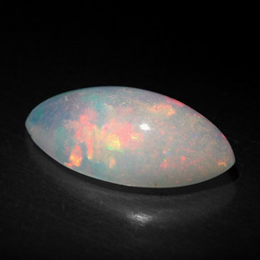 Ópalo multicolor natural de 1,70 ct, transparente, transparente / translúcido