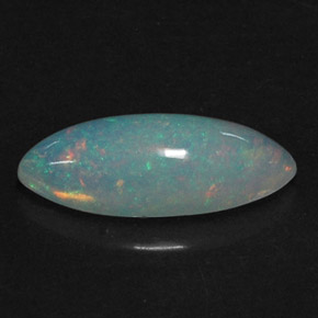 Ópalo multicolor natural de 1,56 ct, transparente, transparente / translúcido