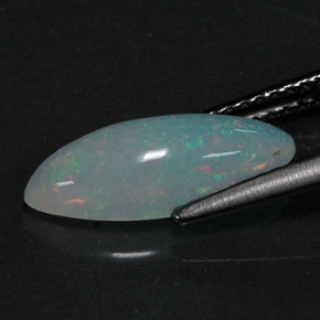 Ópalo multicolor natural de 1,56 ct, transparente, transparente / translúcido