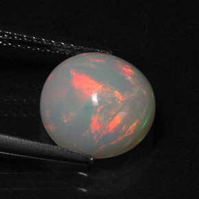 Ópalo multicolor natural de 2,41 ct, transparente, transparente / translúcido