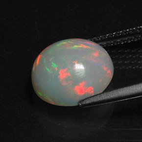 Ópalo multicolor natural de 2,41 ct, transparente, transparente / translúcido