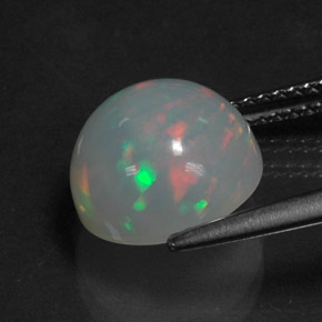 Ópalo multicolor natural de 3,09 ct, transparente, transparente / translúcido