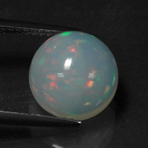 Ópalo multicolor natural de 3,09 ct, transparente, transparente / translúcido