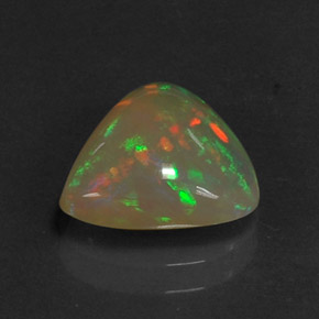Ópalo multicolor natural de 1,86 ct, transparente, transparente / translúcido