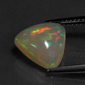 Ópalo multicolor natural de 1,86 ct, transparente, transparente / translúcido