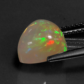 Ópalo multicolor natural de 2,67 ct, transparente, transparente / translúcido