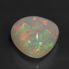 Ópalo multicolor natural de 3,21 ct, transparente, transparente / translúcido
