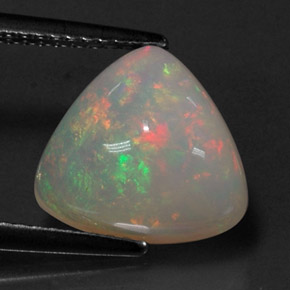Ópalo multicolor natural de 3,21 ct, transparente, transparente / translúcido