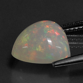 Ópalo multicolor natural de 3,21 ct, transparente, transparente / translúcido