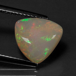 Ópalo multicolor natural de 1,68 ct, transparente, transparente / translúcido