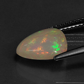 Ópalo multicolor natural de 1,68 ct, transparente, transparente / translúcido