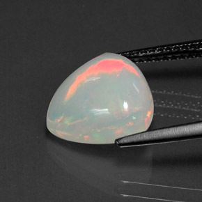 Ópalo multicolor natural de 3,19 ct, transparente, transparente / translúcido