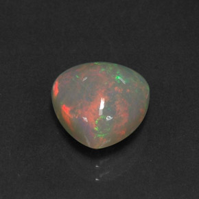 Ópalo multicolor natural de 2,84 ct, transparente, transparente / translúcido
