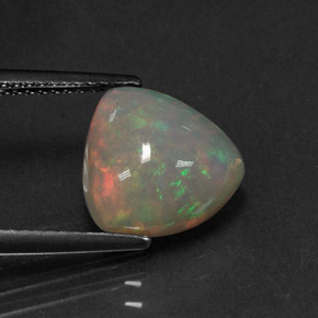 Ópalo multicolor natural de 2,84 ct, transparente, transparente / translúcido