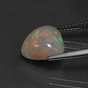 Ópalo multicolor natural de 2,84 ct, transparente, transparente / translúcido