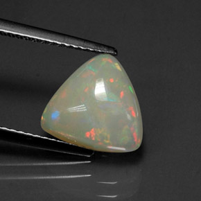 Ópalo multicolor natural de 2,02 ct, transparente, transparente / translúcido