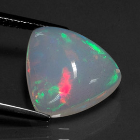 Ópalo multicolor natural de 3,40 ct, transparente, transparente / translúcido