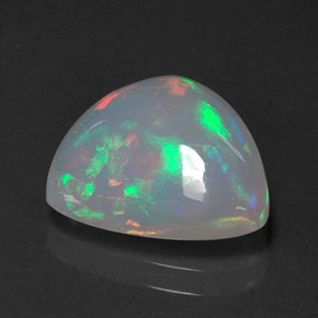 Ópalo multicolor natural de 3,40 ct, transparente, transparente / translúcido