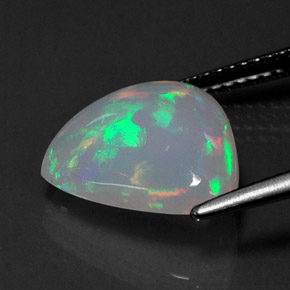 Ópalo multicolor natural de 3,40 ct, transparente, transparente / translúcido