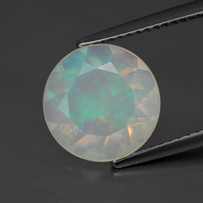 Ópalo multicolor natural de 1,84 ct, transparente, transparente / translúcido