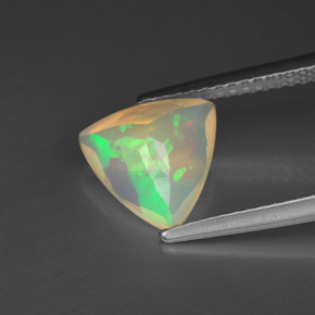 Ópalo multicolor natural de 1,21 ct, transparente, transparente / translúcido
