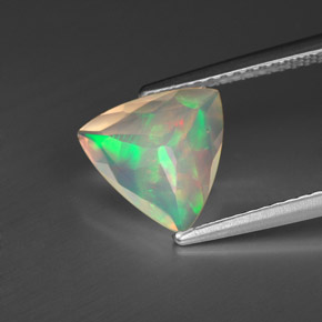 Ópalo multicolor natural de 1,06 ct, trillón, transparente