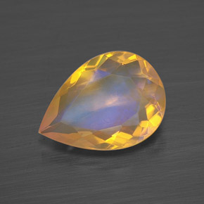 Ópalo multicolor natural de 1,75 ct, en forma de pera, transparente