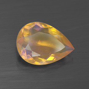 Ópalo multicolor natural de 1,75 ct, en forma de pera, transparente