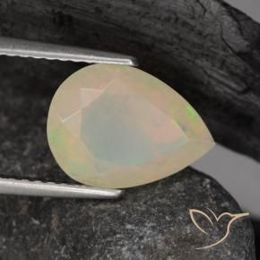 Ópalo Multicolor natural de 1.44 ct, En forma de pera, Transparente