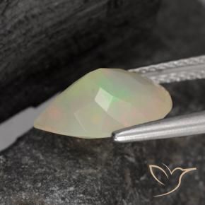 Ópalo Multicolor natural de 1.44 ct, En forma de pera, Transparente