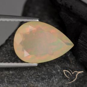 Ópalo Multicolor natural de 1.76 ct, En forma de pera, Translúcido