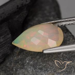 Ópalo Multicolor natural de 1.76 ct, En forma de pera, Translúcido
