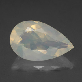Ópalo multicolor natural de 2,21 ct, en forma de pera, transparente