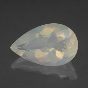 Ópalo multicolor natural de 2,21 ct, en forma de pera, transparente