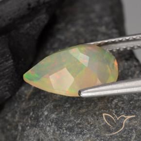 Ópalo Multicolor natural de 1.40 ct, En forma de pera, Transparente