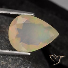 Ópalo Multicolor natural de 1.64 ct, En forma de pera, Translúcido